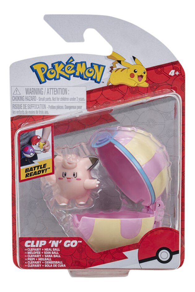 Pokemon Clip 'N' Go Clefairy + Heal Ball