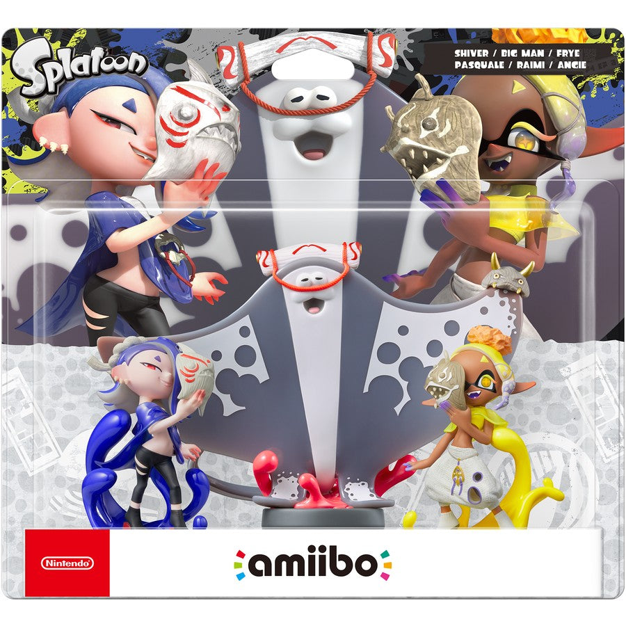 Splatoon 3 Amiibo Deep Cut Set Shiver, Frye & Big Man