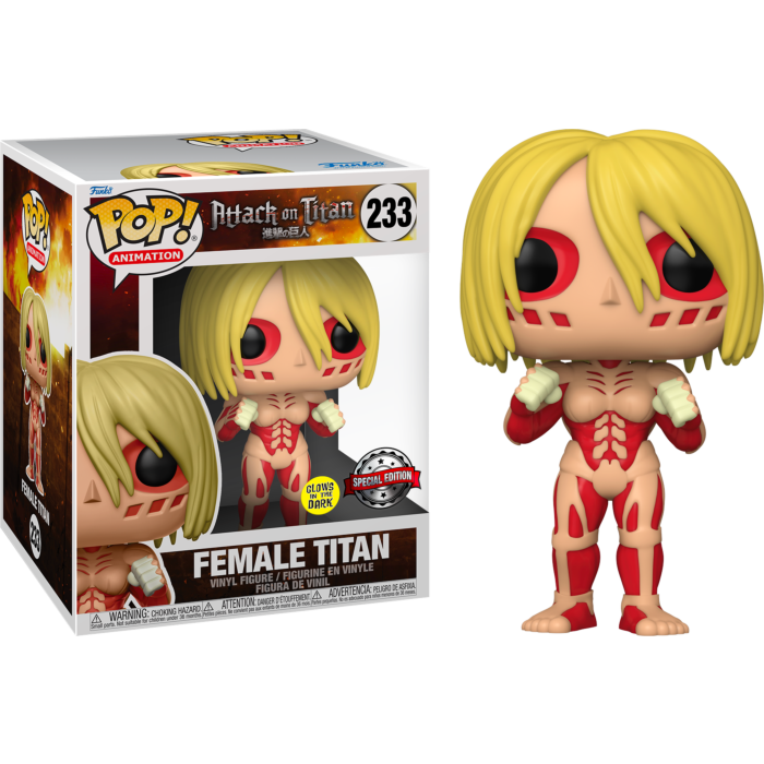 Attack on Titan - Female Titan Glow in the Dark 6” Super Sized Pop! Vinyl Figure