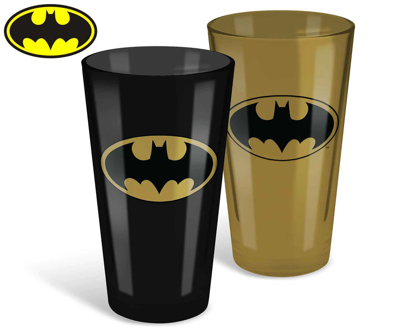 DC Comics Batman Conical Glasses Metallic Set of 2