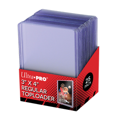 Ultra Pro 3" x 4" Clear Regular Toploaders (25ct) for Standard Size Cards |