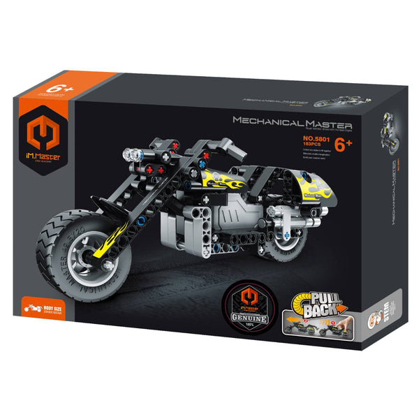 iM.Master Yellow Motorcycle (Pull Back) NO.5801 183PCS (Can (Combine With 5802)