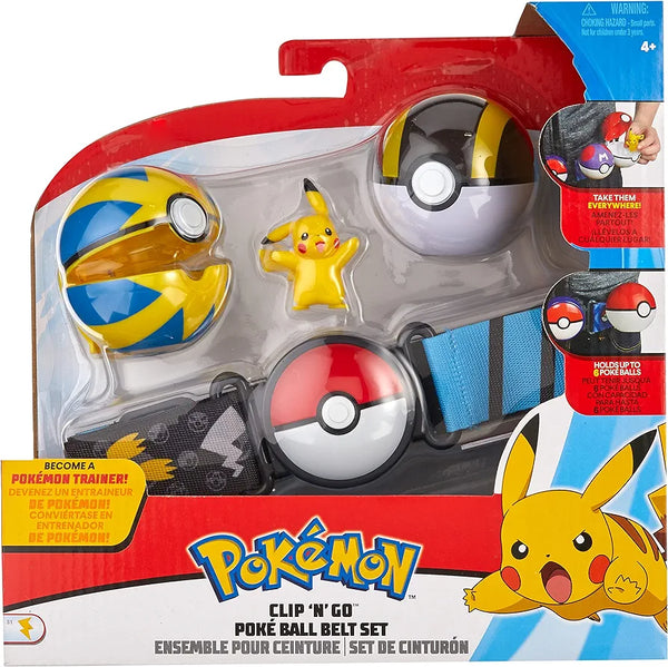 Pokémon Clip n Go Pokeball Belt Set Pikachu