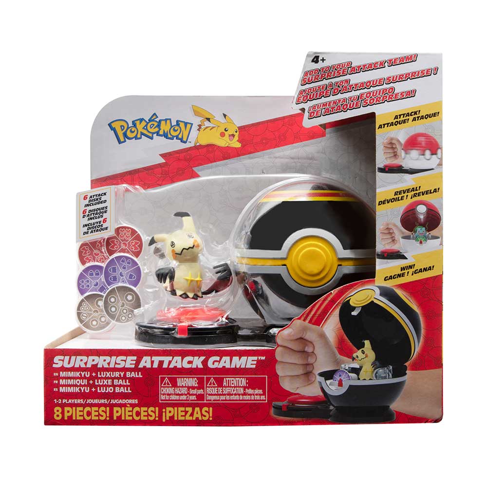 Pokemon Surprise Attack Game Mimikyu + Luxury Ball