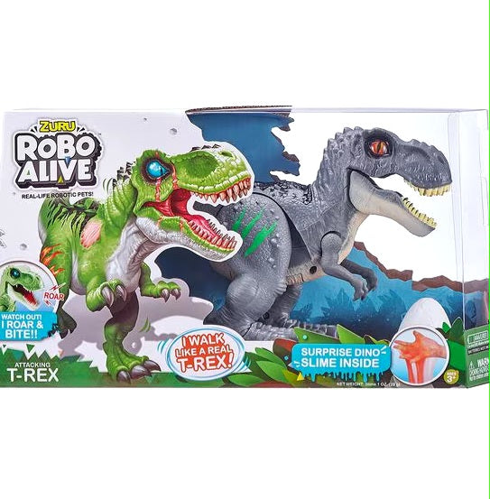 Robo Alive Attacking T-Rex Series Dinosaur Toy Assorted GRAY