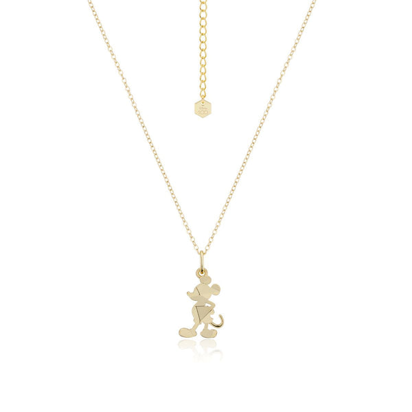 Disney - D100 Mickey Charm Sterling Silver Gold Necklace