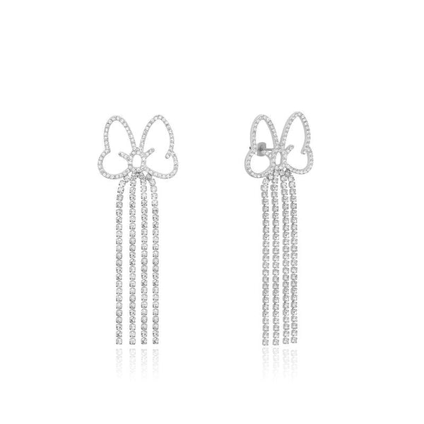 Disney - D100 Crystal Bow Earrings