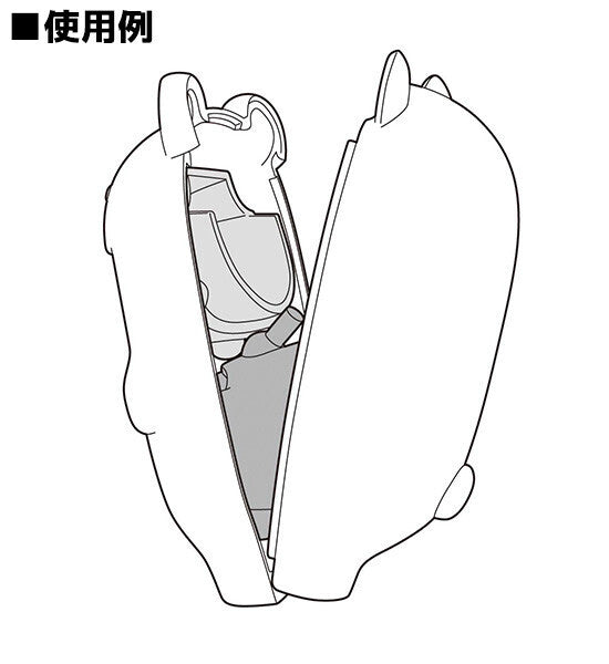 Nendoroid More Kigurumi Face Parts Case (Orca Whale)