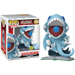 Yu-Gi-Oh! - Blue Eyes Toon Dragon Glow-in-the-Dark Super Sized 6" Funko POP! RS