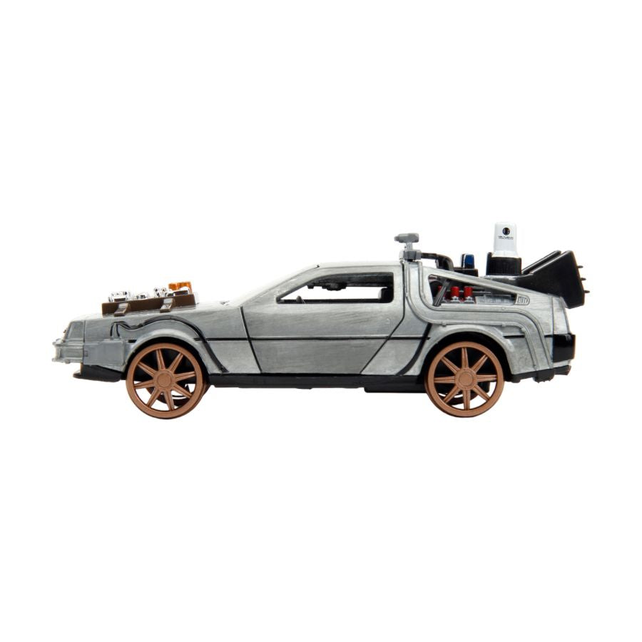 BttF - Bttf 3 Time Machine  (Railroad Wheels) 1:32 Die-Cast