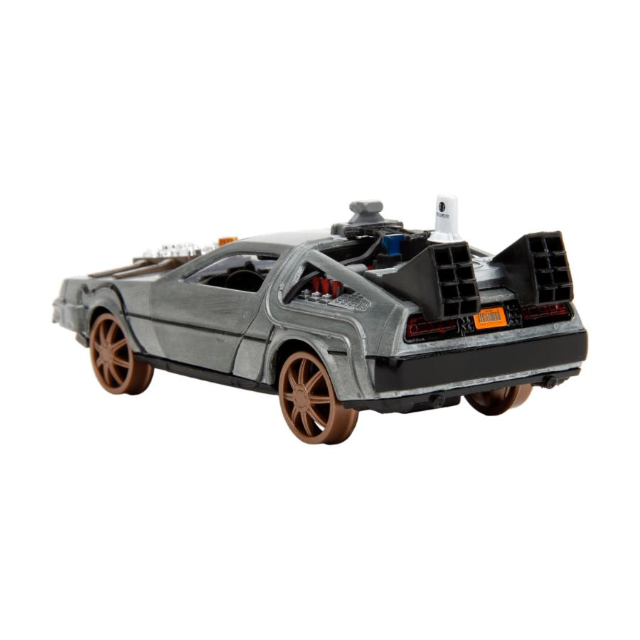 BttF - Bttf 3 Time Machine  (Railroad Wheels) 1:32 Die-Cast