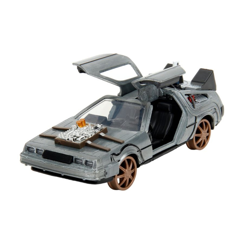 BttF - Bttf 3 Time Machine  (Railroad Wheels) 1:32 Die-Cast