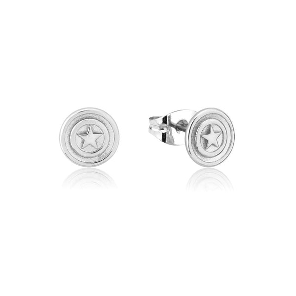 Marvel - Captain America Studs Sterling Silver 925 with Rhodium