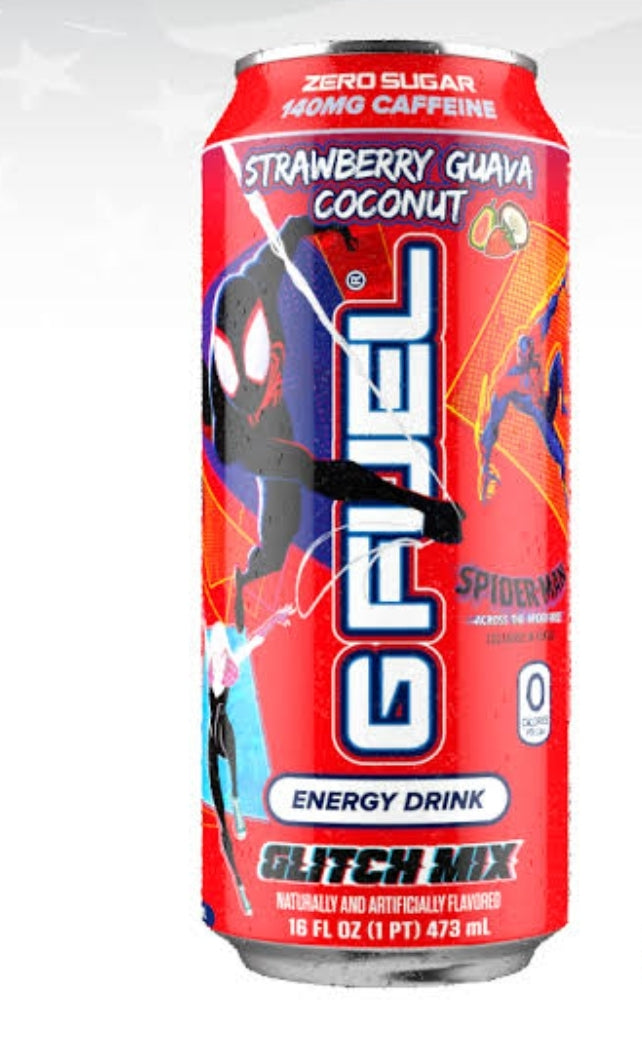 GFUEL Spiderman Strawberry Guava Coconut Glitch Mix Red 473ml