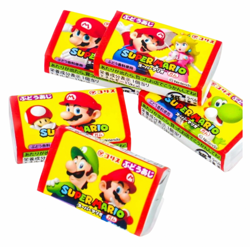 Nintendo Super Mario Grape Flavour Gum piece 6g each
