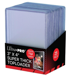 Ultra Pro 3" x 4" Clear Regular Toploaders (75ct) for Standard Size Cards