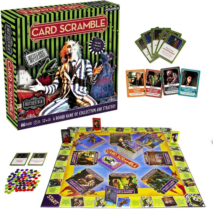 Beetlejuice Card Scramble Board Game