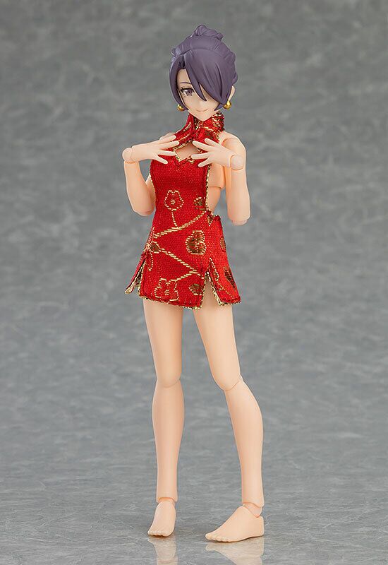 FIGMA Styles Female Body (Mika) with Mini Skirt Chinese Dress Outfit