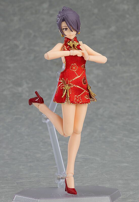 FIGMA Styles Female Body (Mika) with Mini Skirt Chinese Dress Outfit