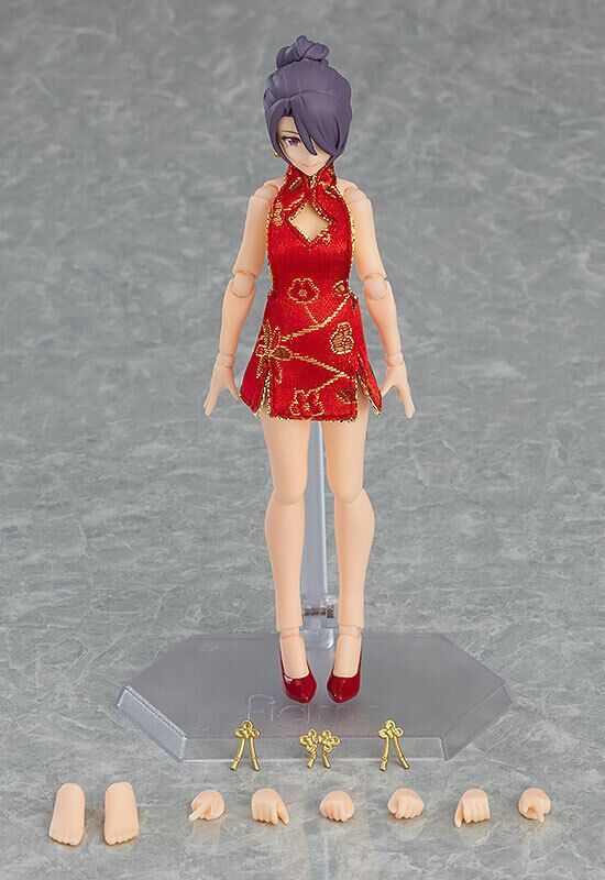 FIGMA Styles Female Body (Mika) with Mini Skirt Chinese Dress Outfit