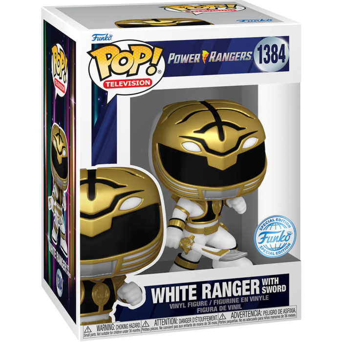 Mighty Morphin Power Rangers - White Ranger with Sword Pop! Vinyl Figure