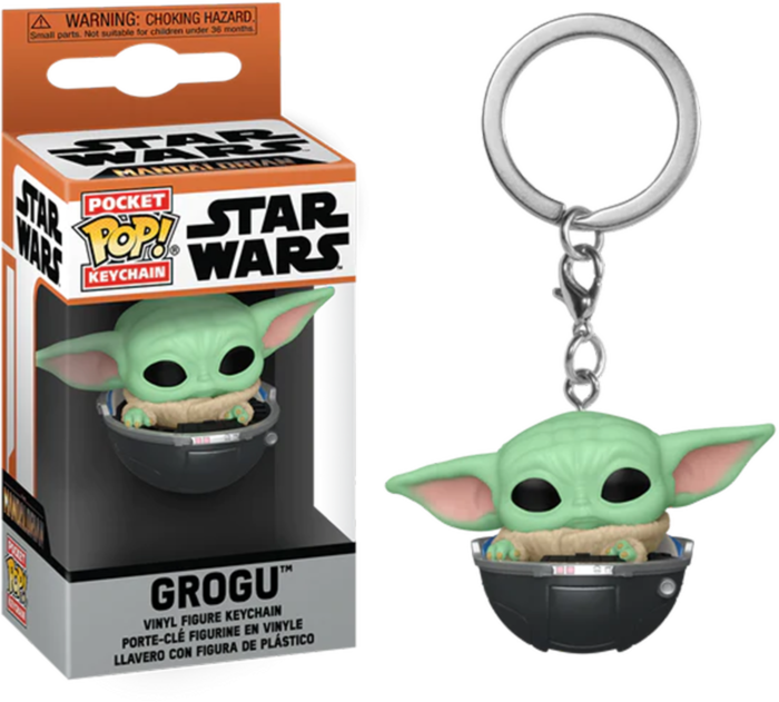 Star Wars: Mandalorian- Grogu in pram Pop! Keychain