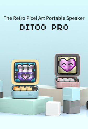 Divoom Ditoo-Pro Retro Pixel Art Bluetooth Speaker Blue