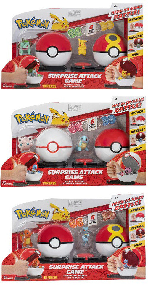 Pokemon Surprise Attack Pokeball Battle Game Charmander + Riolu