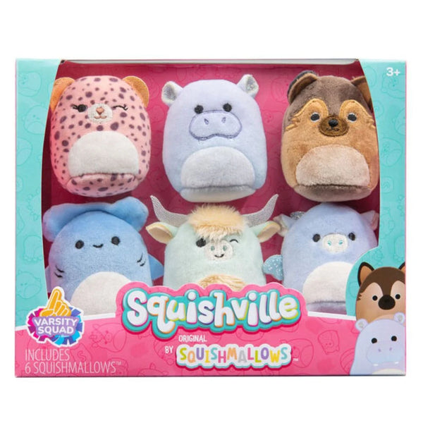 Squishmallows Squishville Varsity squad Squad 6 Pack Mini Plush