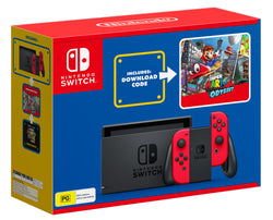 SWI Nintendo Switch Console + Super Mario Odyssey DL Code Bundle